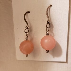 Handmade Pink Opal Sterling Silver Earring